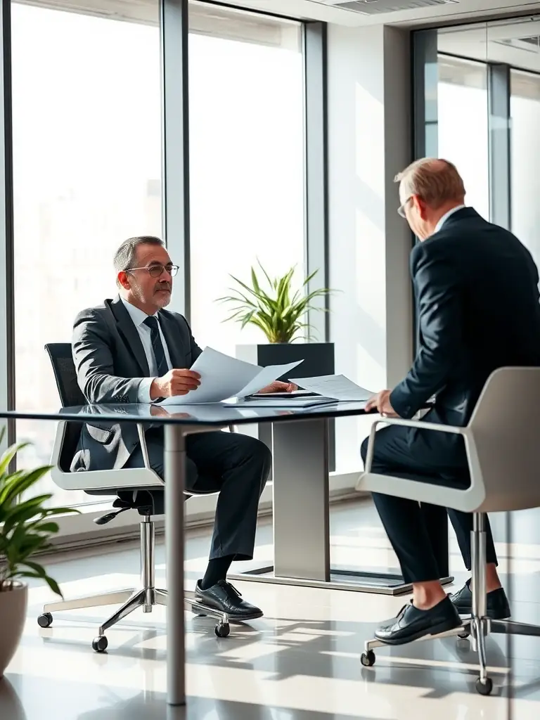 A professional coach guiding a business owner through a strategic planning session, emphasizing the personalized approach of entrepreneuruk.fun.